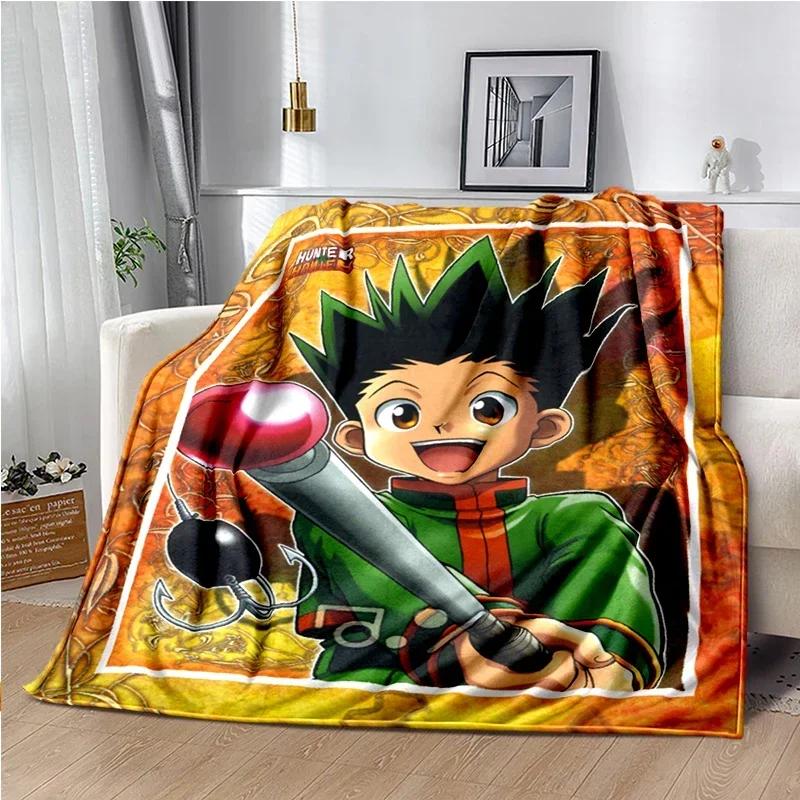 HUNTER X HUNTER Wurfdecke Anime Weiche Decke Leicht Warm Cartoon Decken für Kinderzimmer Schlafzimmer