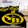 BSC YB Muster Bettwäsche Steppdecke Set Bettbezug Kissenbezug Heimdekoration Geburtstagsgeschenk (1 Bettbezug + 2 Kissenbezüge, ohne Füllung)