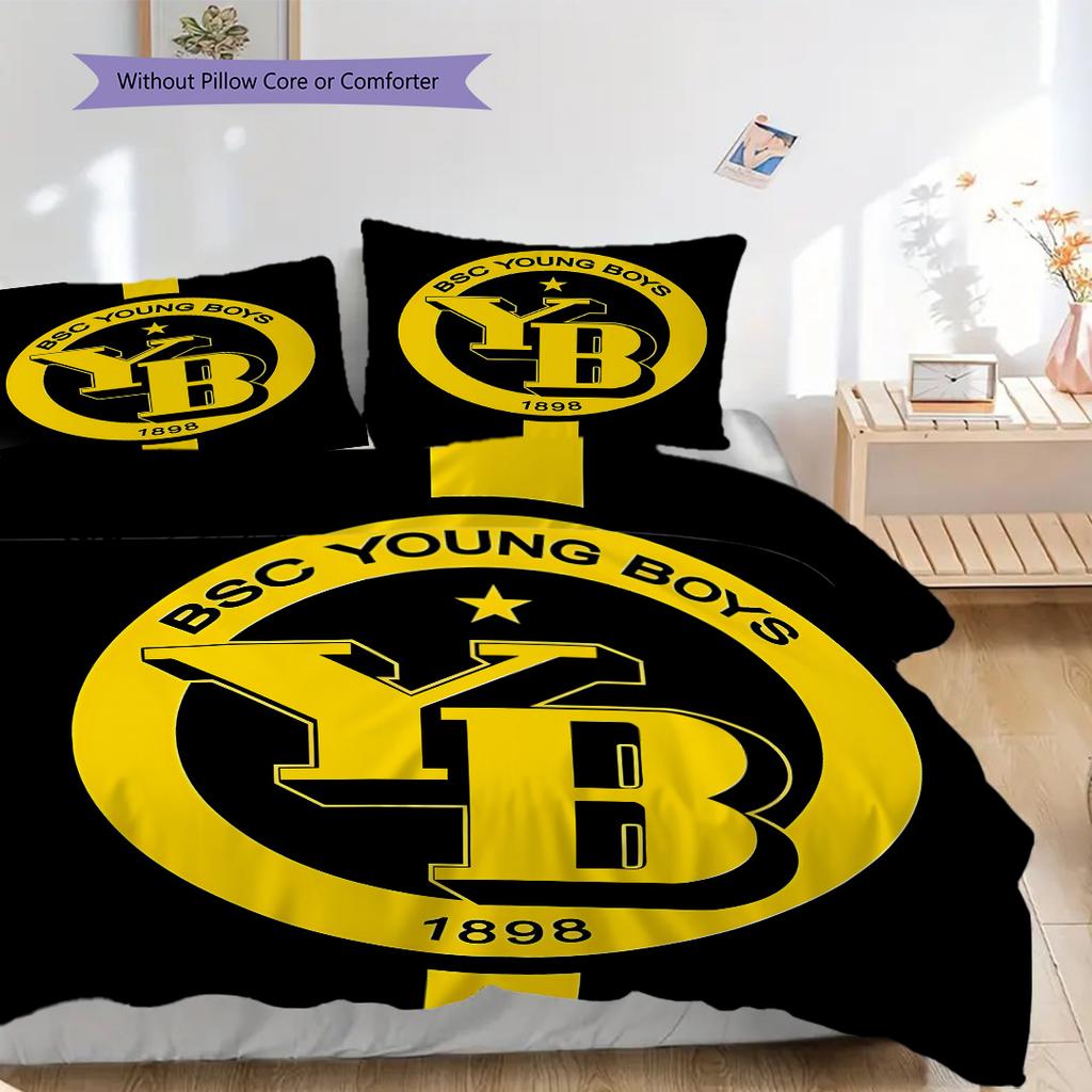 BSC YB Muster Bettwäsche Steppdecke Set Bettbezug Kissenbezug Heimdekoration Geburtstagsgeschenk (1 Bettbezug + 2 Kissenbezüge, ohne Füllung)