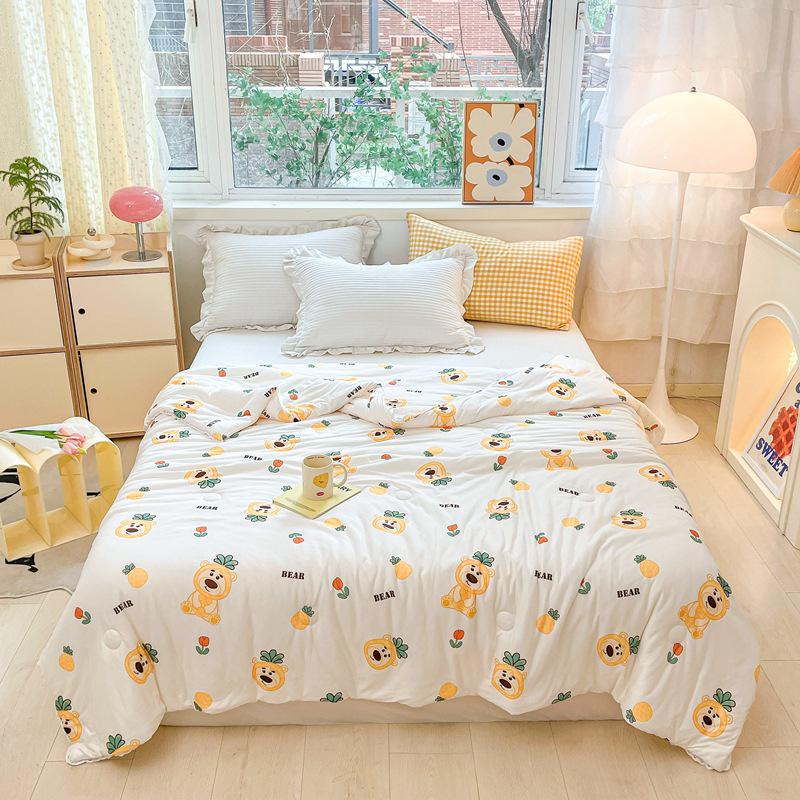 Class A Cotton Summer Quilt for Mother & Baby - Washable, Cool, Suitable for Children & Dorm Rooms