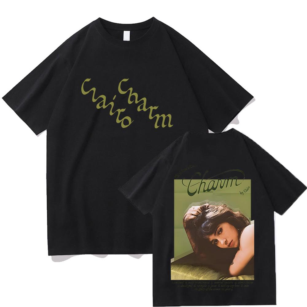 

Clairo Charm Cotton T-shirts HipHop Unisex Tees Popular Music Fans Gift Clothing Summer Short Sleeve T Shirt XS（old） чорний