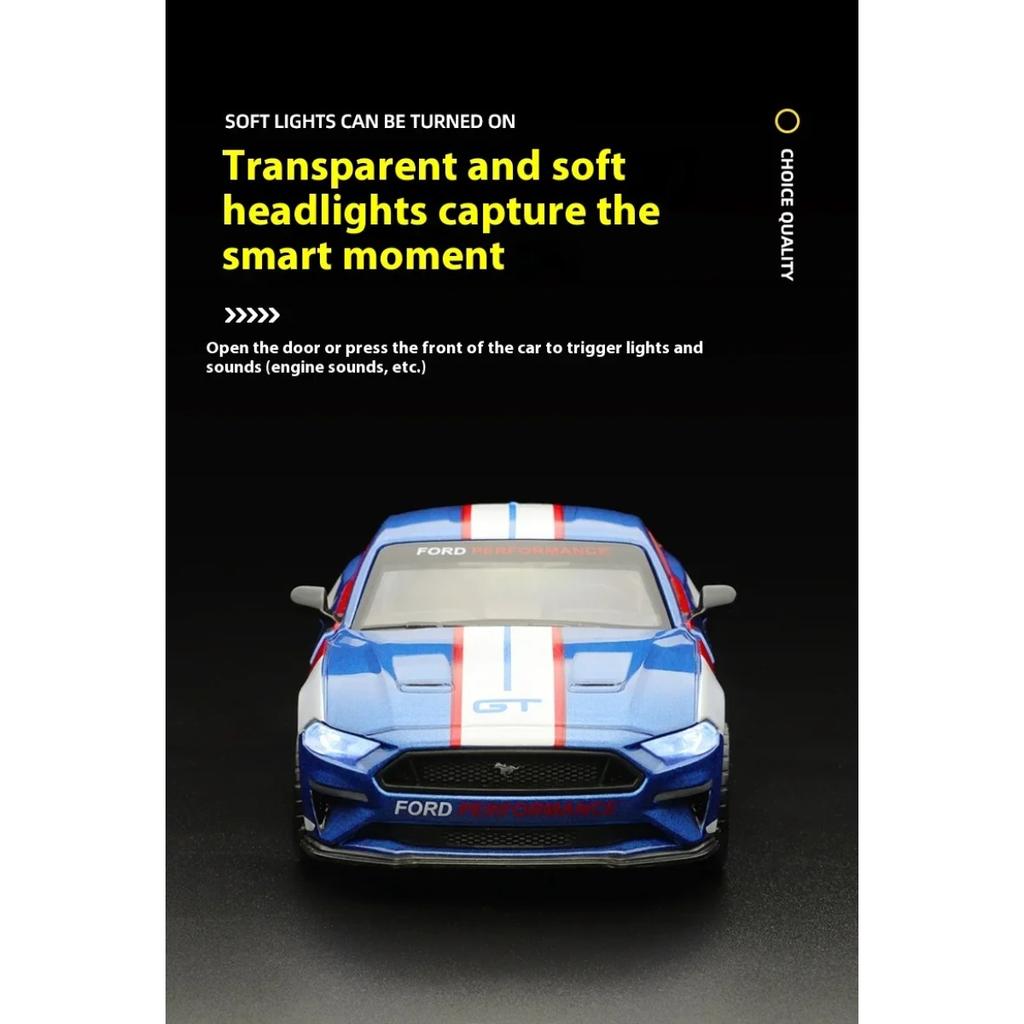 1/34 Ford Mustang GT 2018 Muscle Sports Car Series Die Casting Metal Model Car Collection Ornament Gift Air Force 1