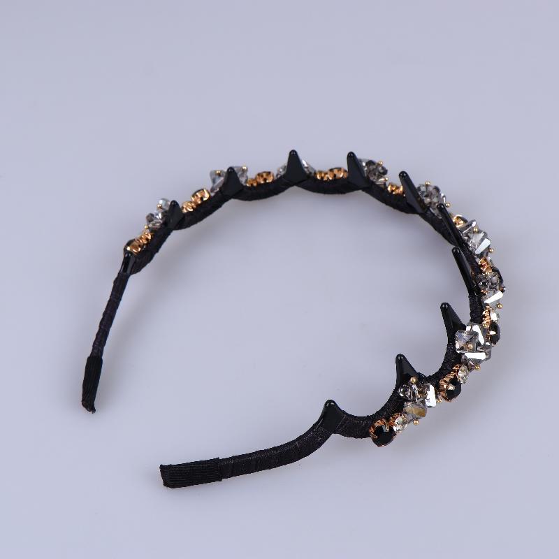 Stylish Rhinestone Hair Hoop Crystal Non Slip with Teeth for Women’s Daily Hair Fashion