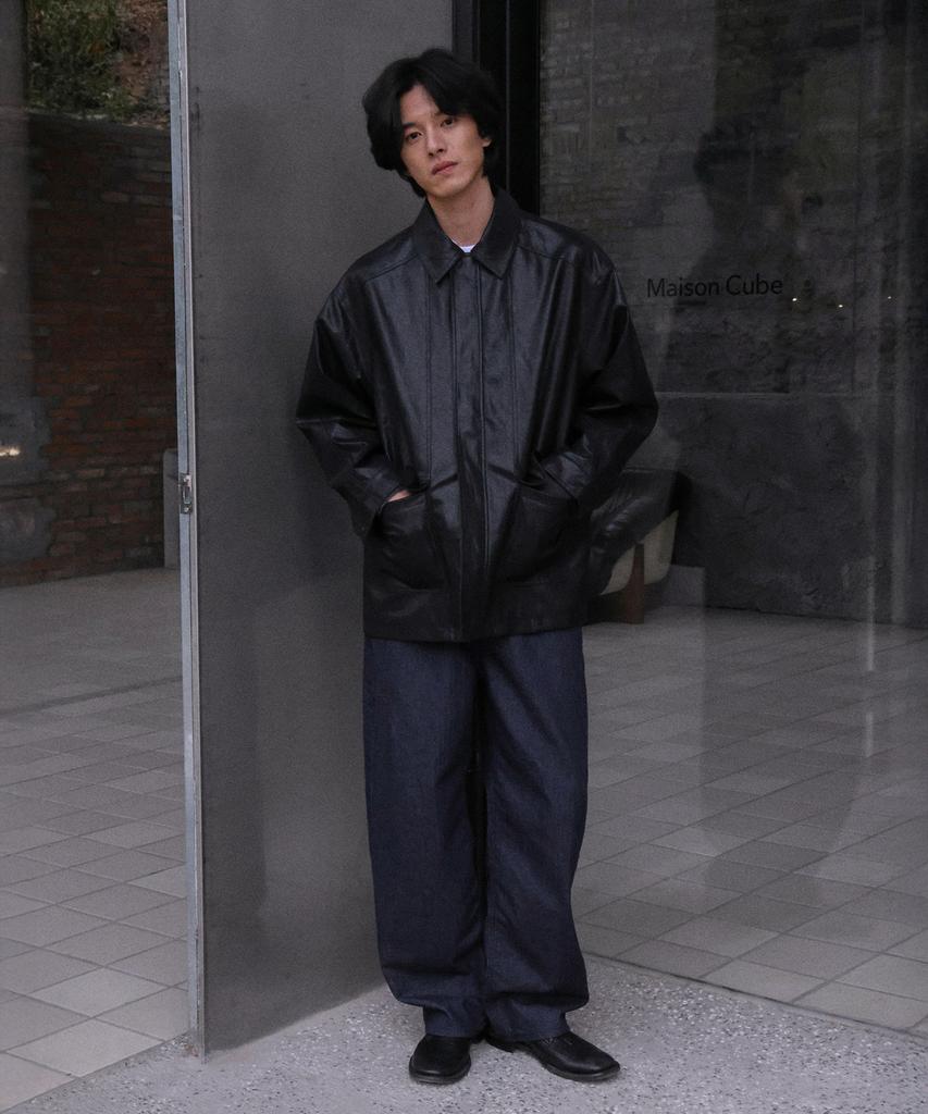 Mood Inside Field Leather Car Coat_Black