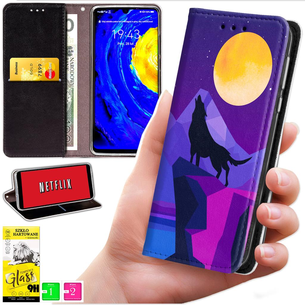 Custodia Tipo Portafoglio Per Oppo Reno 15F / 15F Fs - Copertura Bluemoon Stampa + Vetro 9H