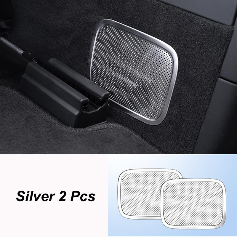 For Leading Ideal LiXiang L9 Car Refrigerator Heat Dissipation And Dust Cover Stainless Steel Sticker Accessories