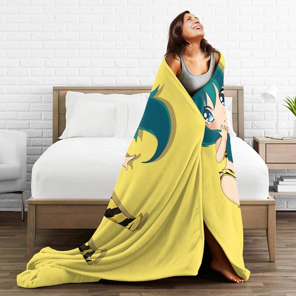 Urusei Yatsura Lum Blankets Fleece Spring/Autumn Portable Soft Throw Blankets for Sofa Travel Quilt