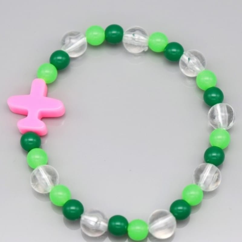 BONBEAU Vivid color airplane charm acrylic ball Bracelet 6 colors