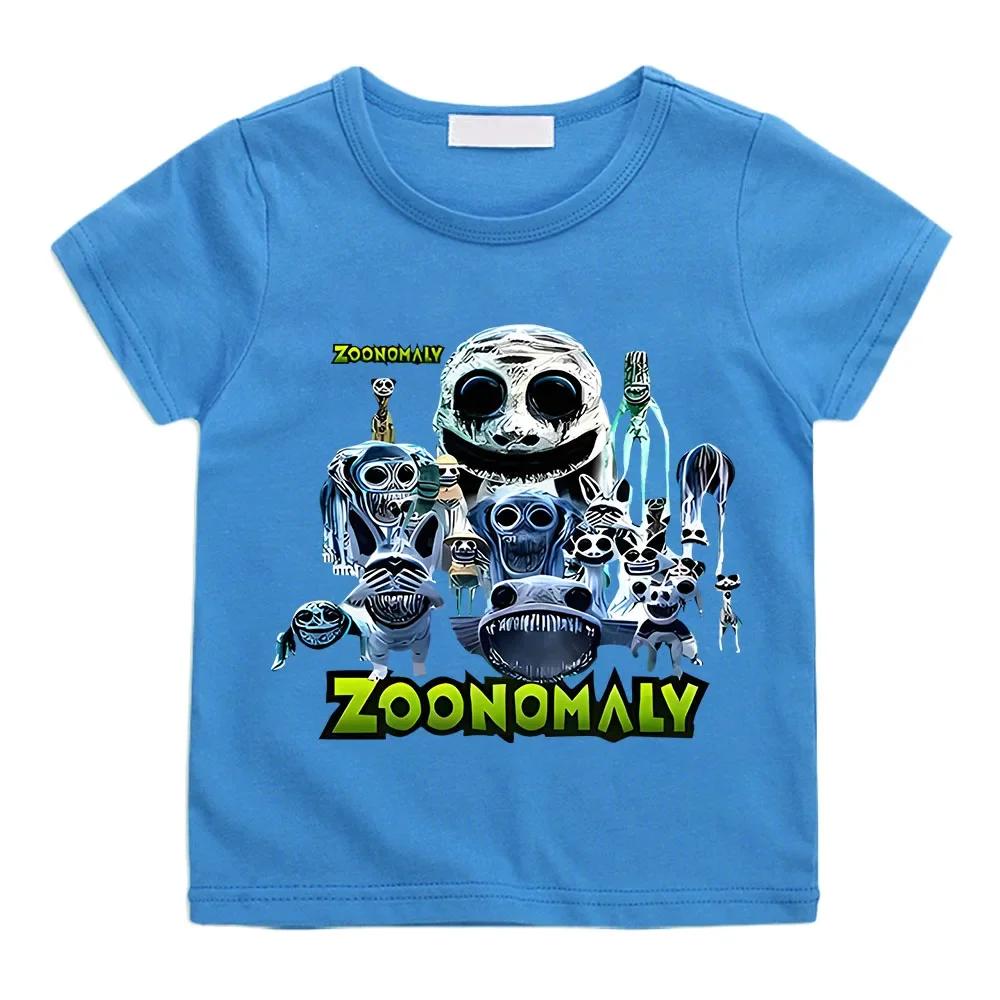 

Хоррор Игра Zoonomaly Футболка 2D Принт Футболки Мультяшные Летние С Коротким Рукавом Повседневная Уличная Одежда Мальчики Девочки Харадзюку Футболки Одежда S