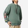 Li Ning Letter Pattern Round Neck Pullover Sweatshirt Men Sweatshirt Qianshan-Cui AWDU137-5