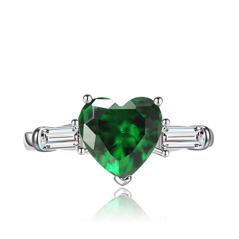 BELLA BOX Heart ShapedOpening Resizable Rings For Women Zircon Engagement Party Fine Jewelry Gift