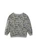 YEEL Yl Studded Off-Shoulder Sweatshirt Camo Gray