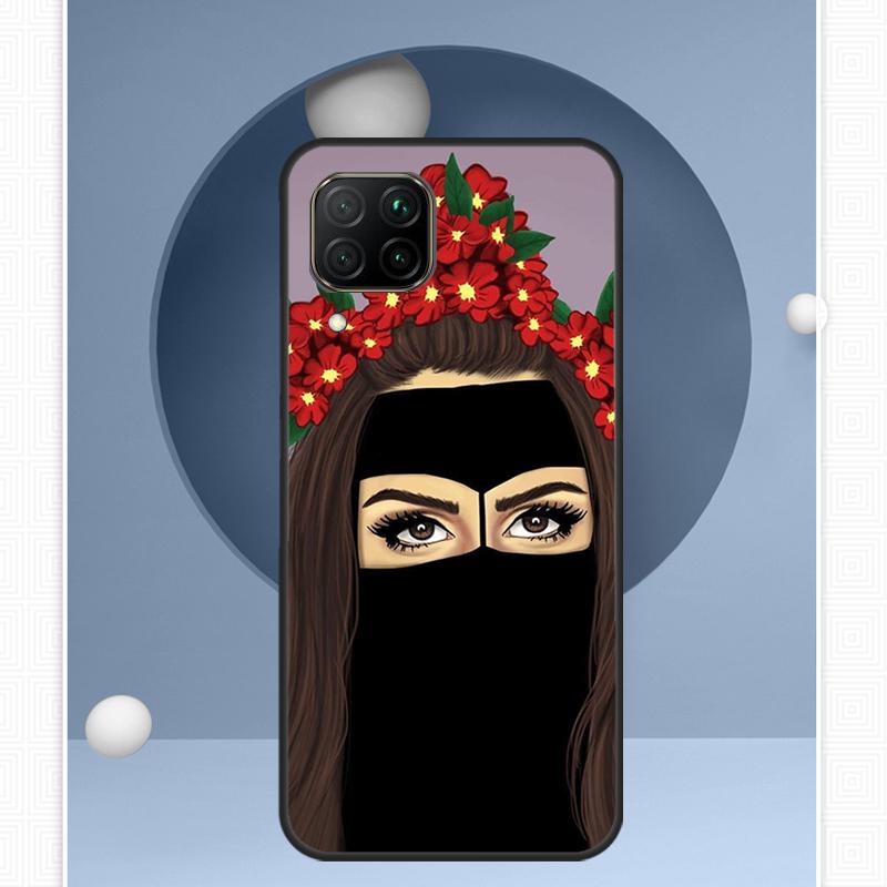 Hijab Face Muslim Islamic Gril Eyes For Huawei Nova 12s 12i 11i 8i Y91 Y60 Y70 Y72 Y90 Y61 9 10 SE P20 P40 Lite P30 P60 Pro Case