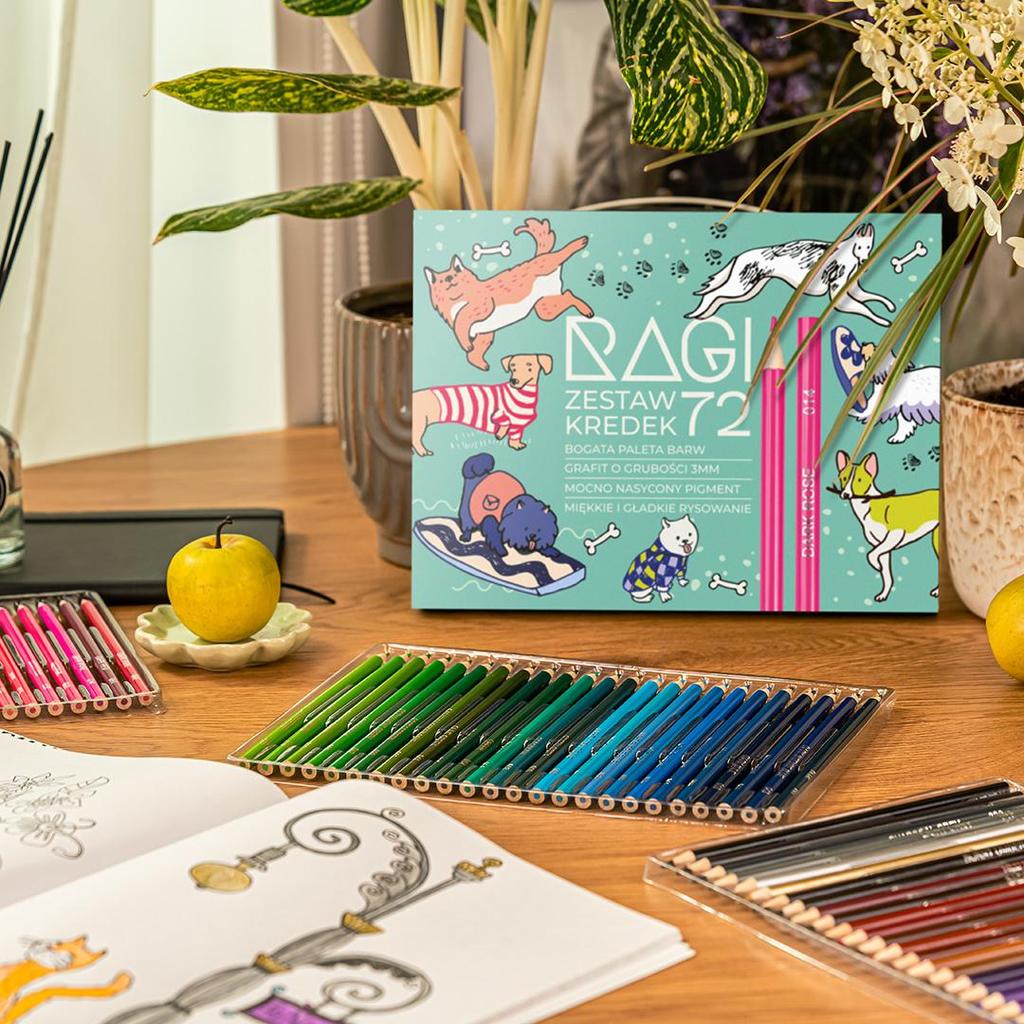 Tužkové pastelky 72 Intenzivních barev - Sada v plastovém pouzdře