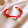 Dopamine Color Smudge Geometric Resin Bracelet Temperament Versatile Bracelet European and American Jewelry