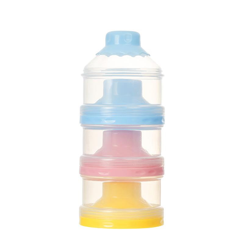 Baby Feeding Portable 4 Layer Milk Powder Storage Box Fruit Snacks Candy Food Container