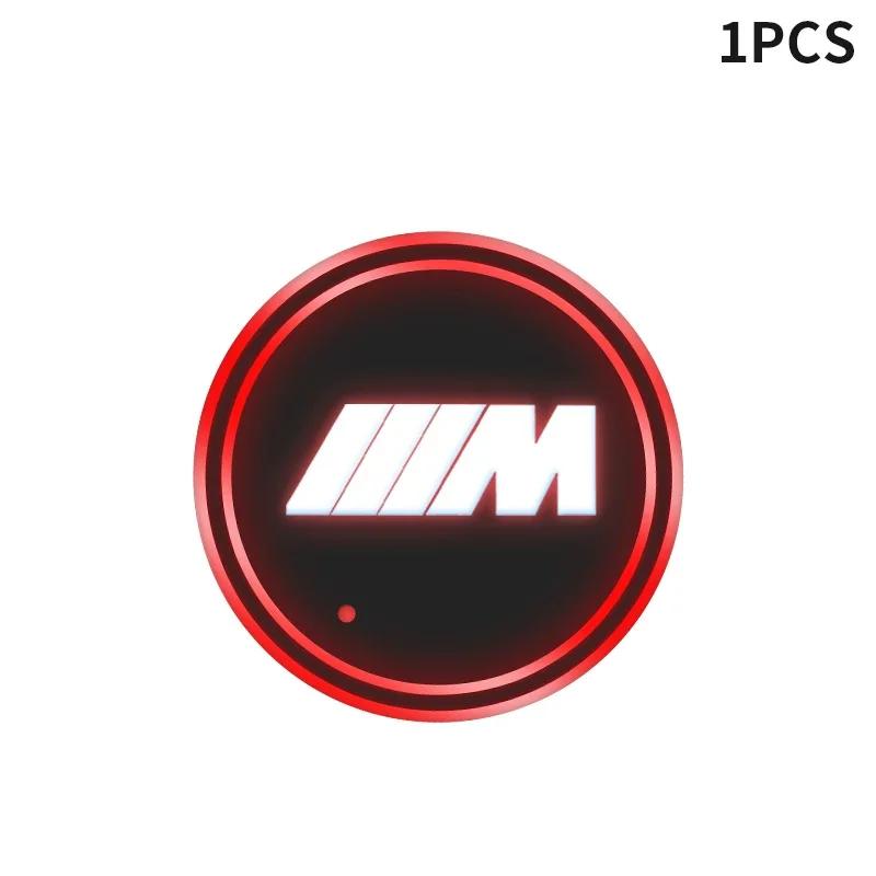 1/2PCS Car USB Charging Luminescent Cup Pad Interior Atmosphere Lamp For BMW E46 E85 E60 F10 E39 F30 E36 F20 E87 E90 E70 X3 X5