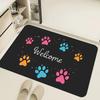 Entrance Entrance Non Slip Wear Resistant Easy To Clean Floor Mat Cute Cartoon Pet Paw Prints Welcome Mat Home Decor