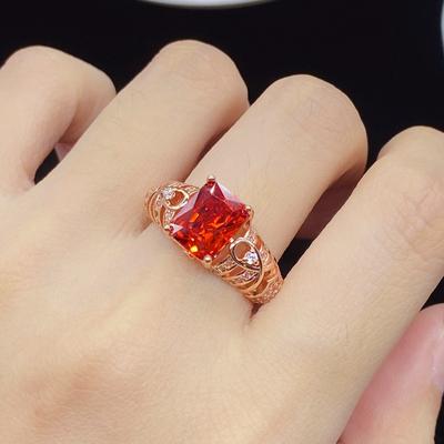 Fenda Zircon Network Red Live Neues Produkt, ausgehöhltes Temperament-Gruppenset mit offenem Ring aus 18 Karat Roségold für Damen