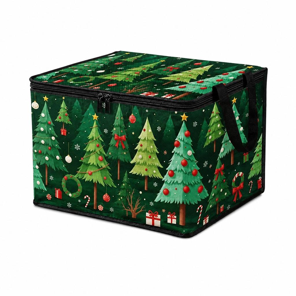 Christmas Printed Storage Box 35 for Holiday Decor and Home Organization