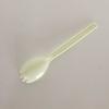 Daiwa Bussan Plastic Spoons, Split Tip, No Bag, Disposable Tableware, Ivory, 16cm Long, Disposable Cutlery, Commercial Use, Pack of 100, Clear, 19.0 X