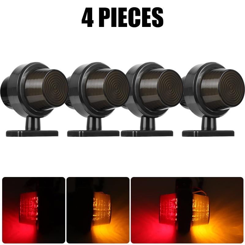 Truck LED Side Marker Light Double Face Indicator Turn Signal Light Rear Stop Warning Lamp 12V 24V For Car Trailer Lorry Van RV