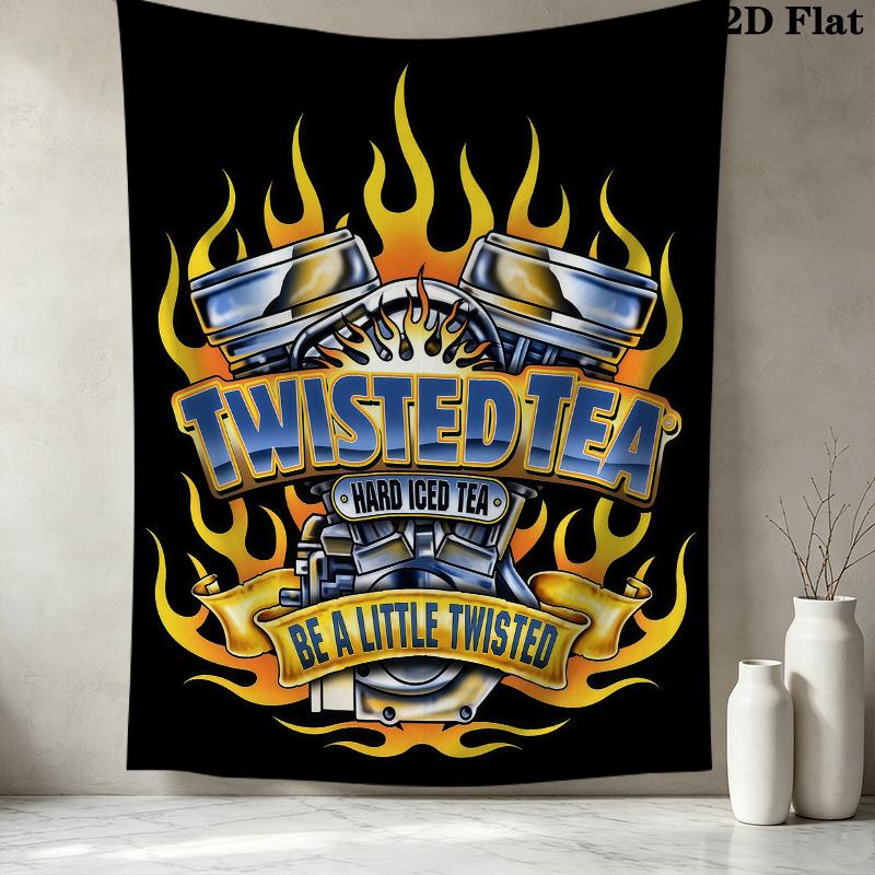 Tea Wall Tapestry Aesthetic Wall Hanging Printed Fabric Blanket Decorative Tapestries For Bedroom Living Room Home Decor