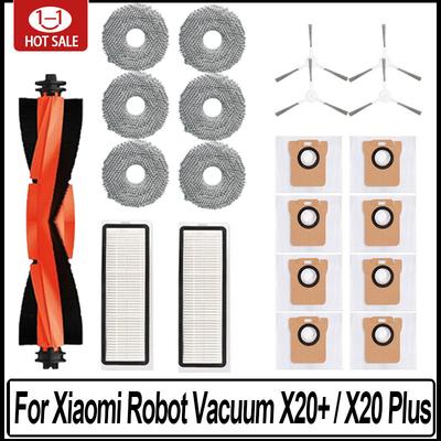 21 Stück Für Xiaomi Saugroboter X20 + / X20 Plus Zubehör Staubbeutel Wischlappen Hauptseitenbürste Hepa-Filter Ersatzteile