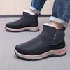 Winter men's pure wool cotton shoes with fleece and thickened fur integrated dad shoes non-slip medium and old snow boots