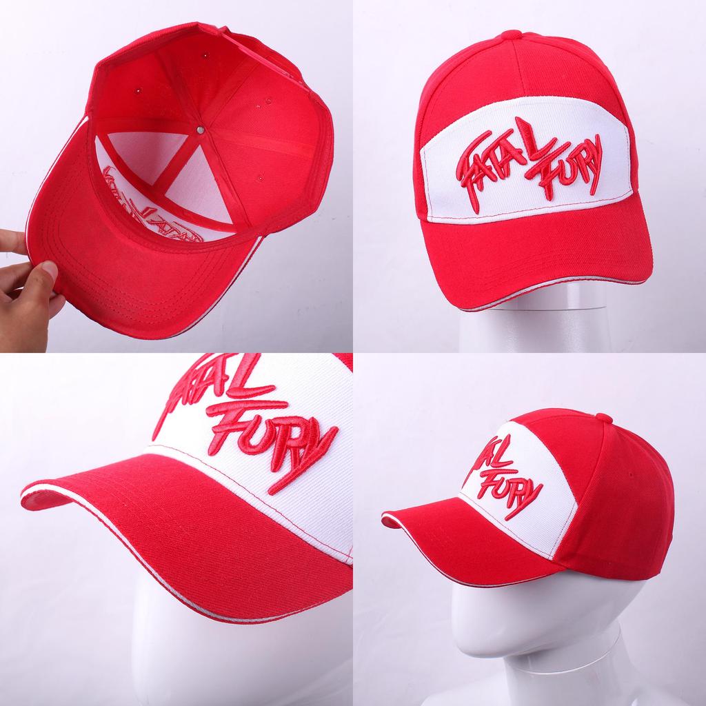 Fatal Fury Terry Bogard Inspired Embroidered Cotton Hat For Hip Hop And Street Style