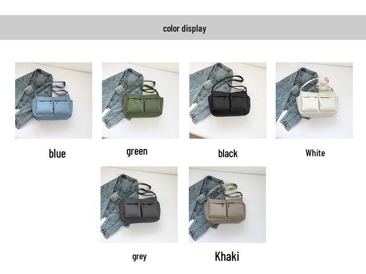 Unisex vodoodpudivá nylonová crossbody taška s více kapsami