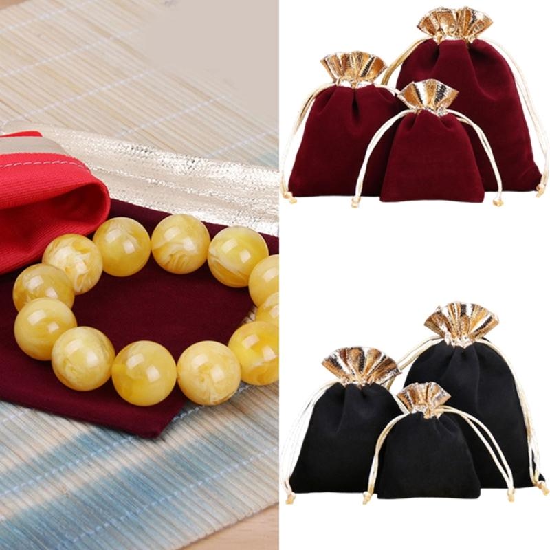 Sac Organisateur à Cordon Soft Touch Velouté Parfait pour Ranger en Toute Sécurité Bijoux Électronique et Cosmétiques Partout