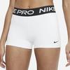 Nike Pro Logo Elastic Waist Slim Fit Sports Shorts Women Shorts White CZ9857-100
