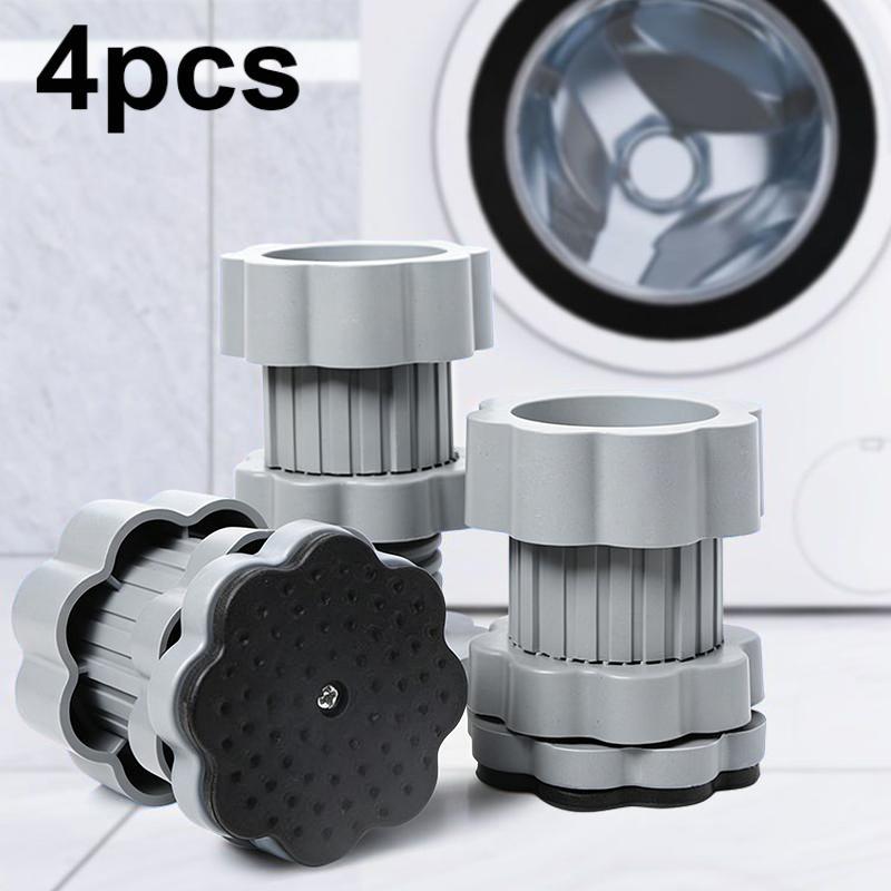 4 Stück Verstellbare Anti-Vibrations-Waschmaschinenfüße, Geräuschreduzierend, Wasserdicht, Kühlschrank-Basispolster, Stützständer