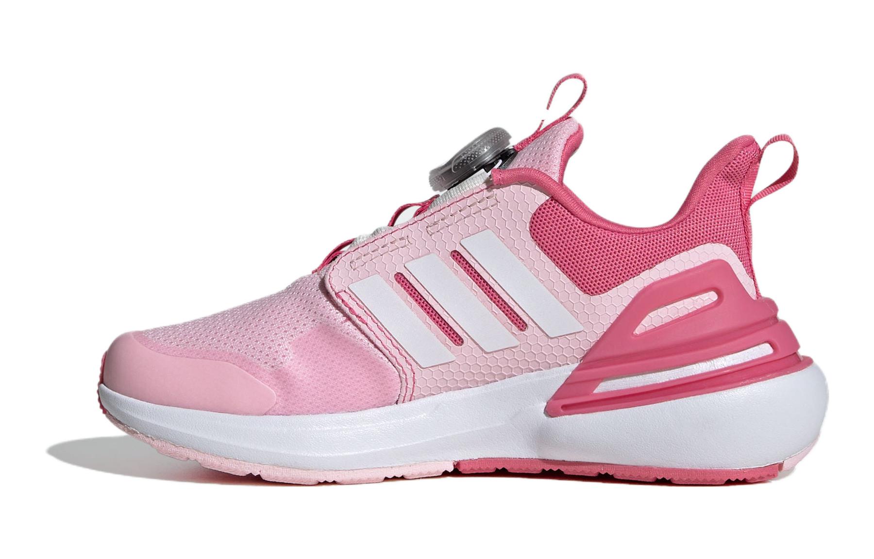 Adidas Rapidasport Bounce Closure Abrasion Resistant Low top Kids Running Shoes Pink Kids IF8541 34