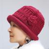 Autumn and winter hats, women's knitted ear protectors, handmade wool hats, thickened thermal basin hats, cold-proof mother hats, handmade embroidery