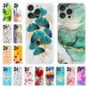 For iPhone 16 Pro Case Cute Flower Painted Silicone Bumper Soft Clear Phone Cover For iPhone 16 Pro Max 16+ Iphone16 Plus Cases