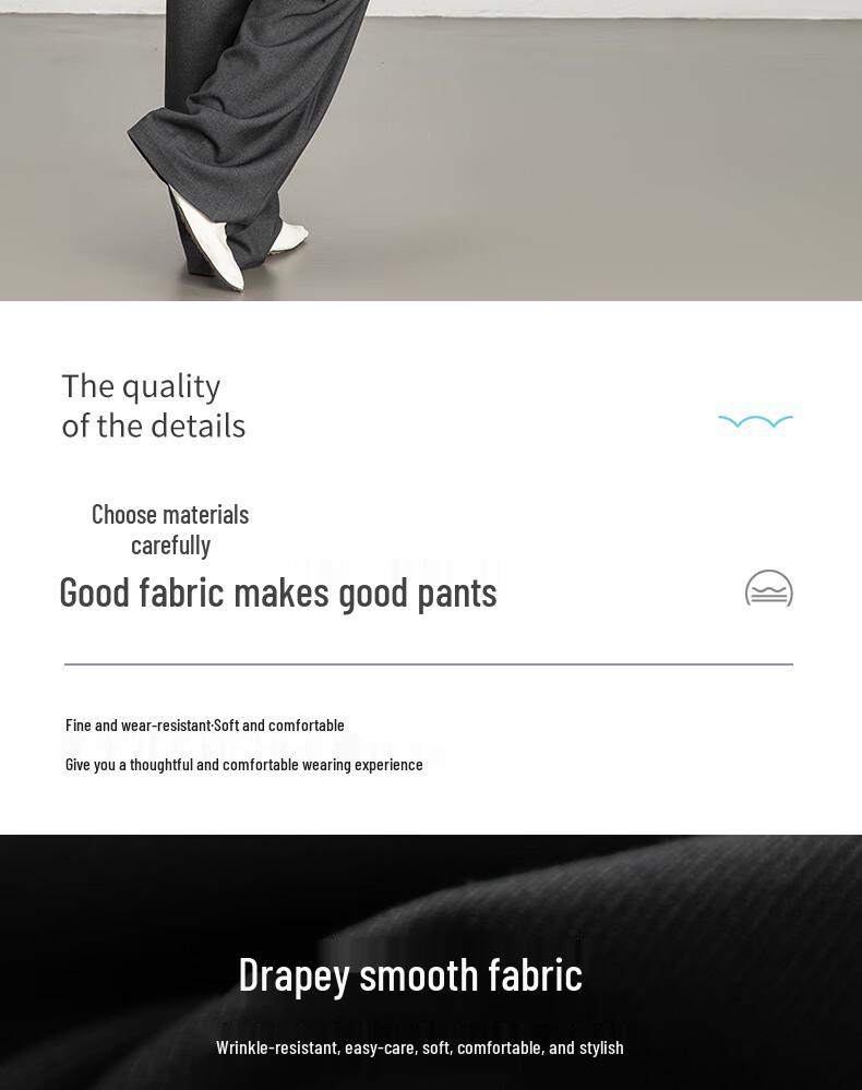 Fanzhen Women's High-Waist Wide-Leg Trousers