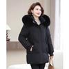 XueZhongFei 2024 Women's Fox Fur Duck Down Puffer Jacket
