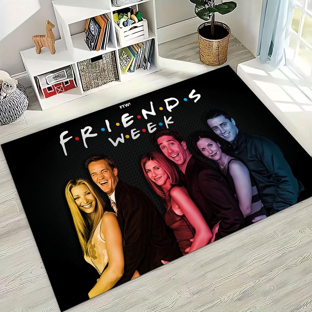 Klassisches Friends Central Perk Schild TV-Teppich für Schlafzimmer Wohnzimmer Sofa Zuhause Fußabtreter Dekor, Große rutschfeste Spielmatte für Kinder