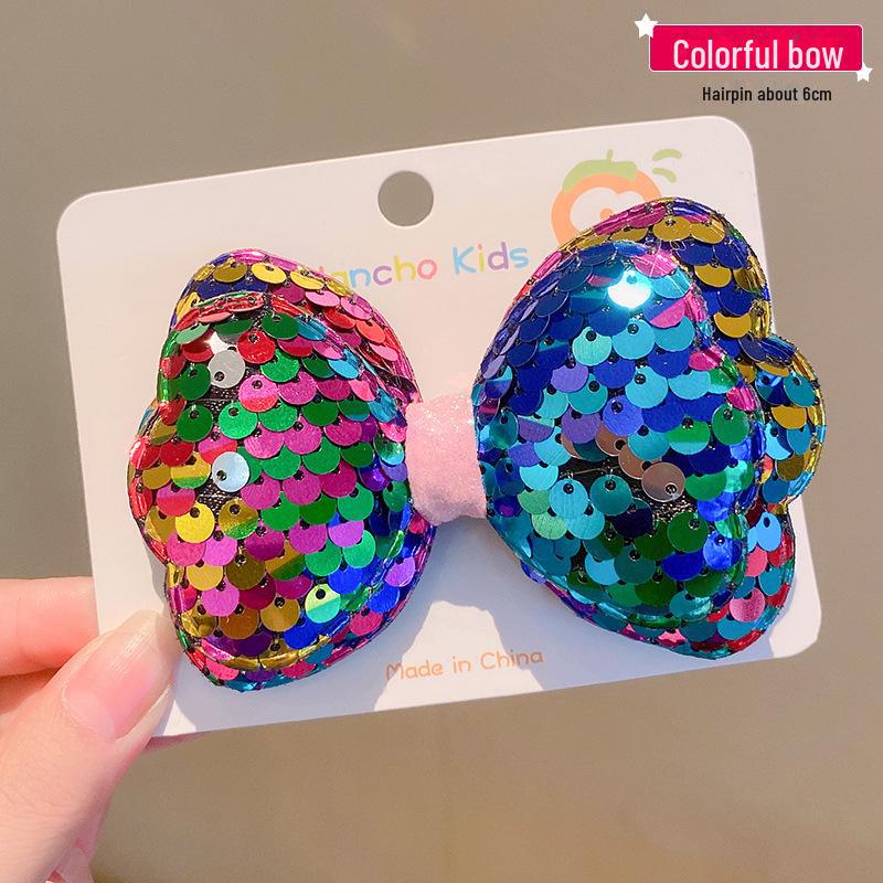 Children's Korean Sequin Bow Hairpin - Baby & Girl Hair Accessory