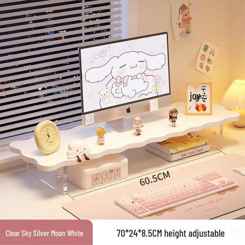 Monitor Riser and Keyboard Tray Combo Stand