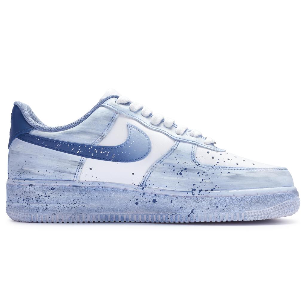 Nike Air Force 1 Low Top Skateboard Shoes Men's White Blue CW2288-111(Team80-)