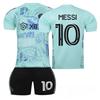 Messi Miami Fußballtrikot-Set für Erwachsene und Kinder Atmungsaktives Polyestergewebe Exportqualität
