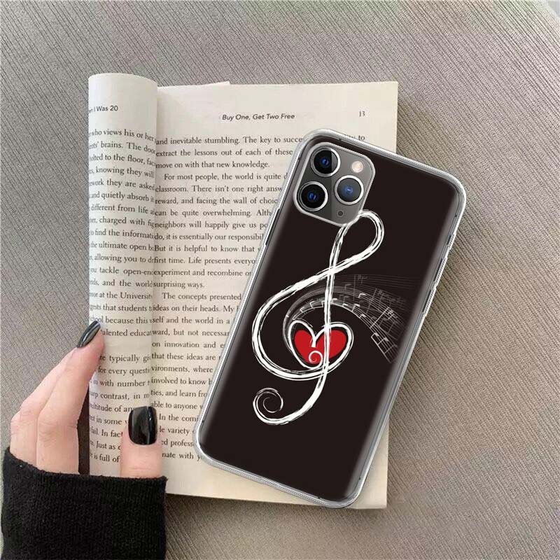 Emotional musical symbols Phone For Apple Iphone 12 13 Mini 15 Pro Max 11 Pro 14 Plus 16 Pro Max 16E Case Shell Cover Clear TPU