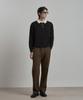WORK ON BODY OFF Par Semi-Overfit Two-Tone Collar Knit [Black]