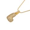 ZHUKOU high quality crystal brass gold letter necklace for ladies good friends couple birthday gift model: VL34
