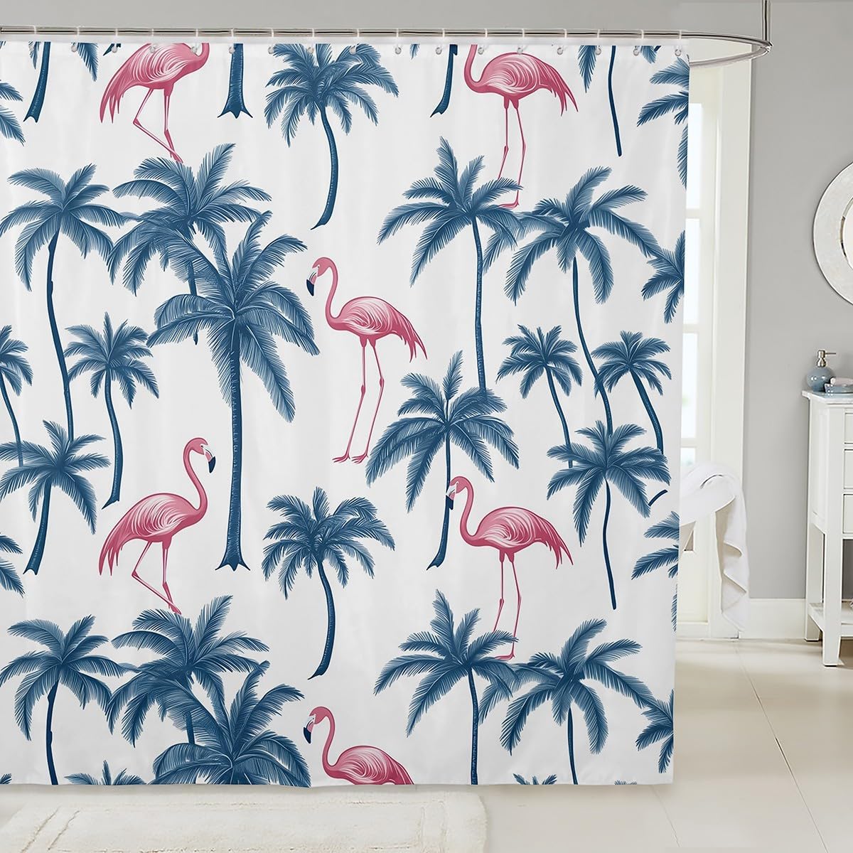 

Cat Shower Curtain Japanese Style Bathroom Shower Curtain Sets for Kids Boys Girls Teens,Ocean Wave Fabric Shower Curtain 90x180cm