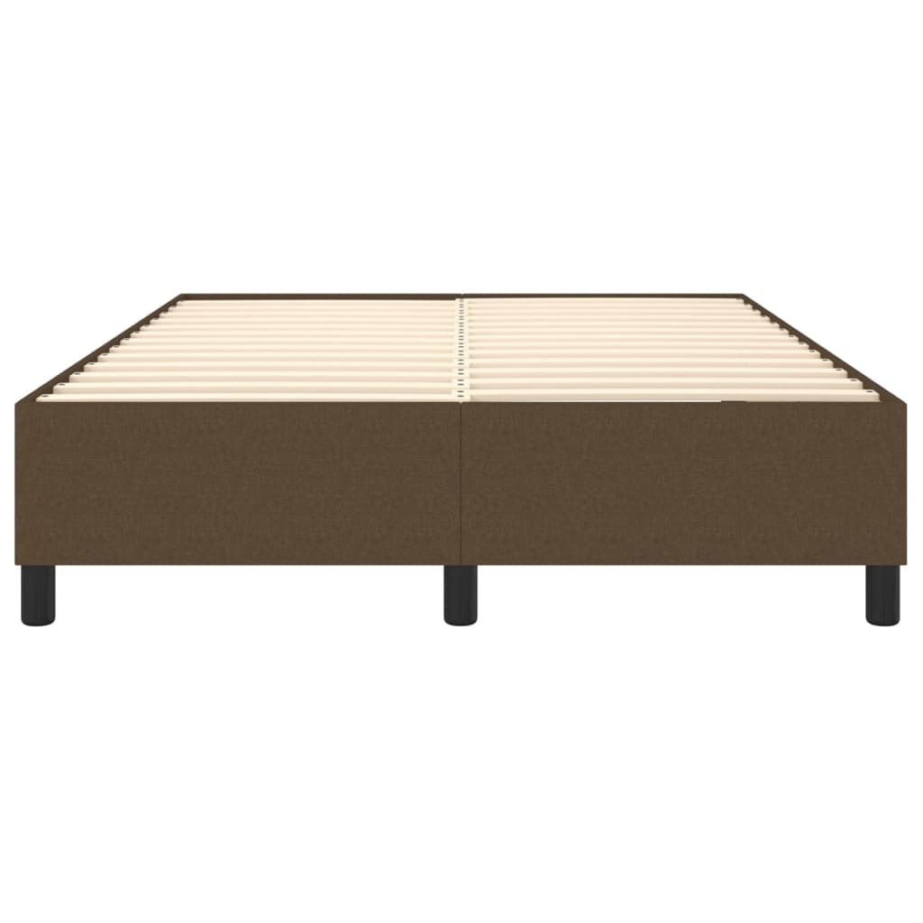 Vidaxl Bed Frame Without Mattress, Dark Brown, 140X190 Cm, Fabric