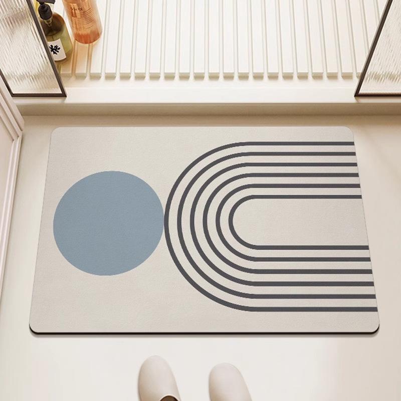 Minimalist Quick-Drying Non-Slip Diatomaceous Earth Bathroom Floor Mat